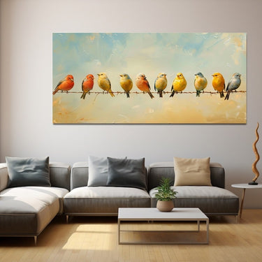 Birds on a Wire Painting